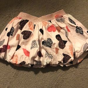 Catimini Pink Corduroy Hearts Bubble Skirt 2T